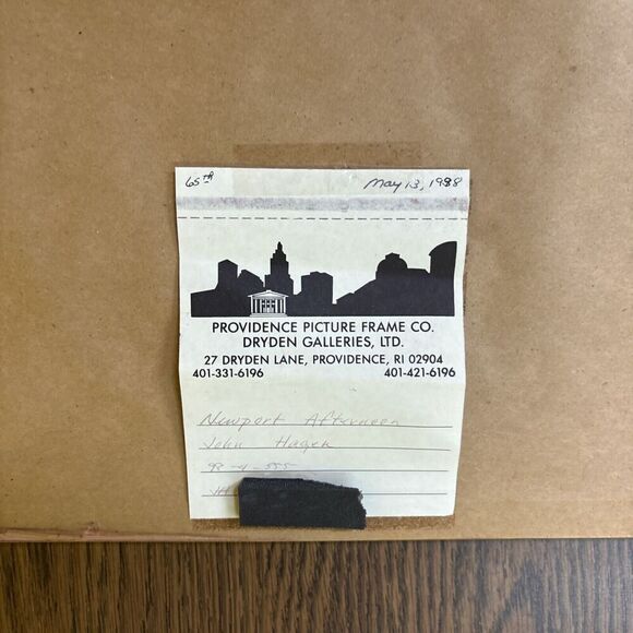 John Philip Hagen Newport Afternoon Signed Nautical Lithograph Framed 1990 - Picture 10 of 10